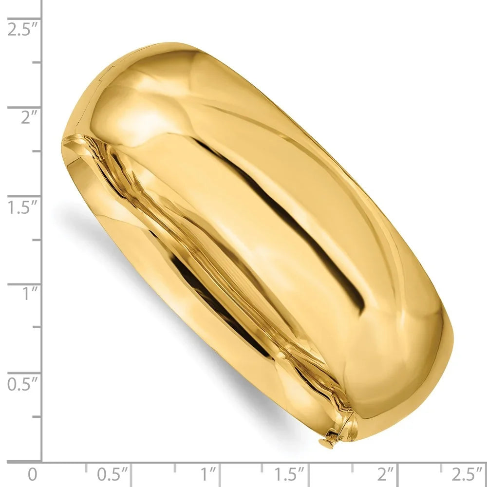 14k 13/16 Oversize High Polished Hinged Bangle Bracelet /16O