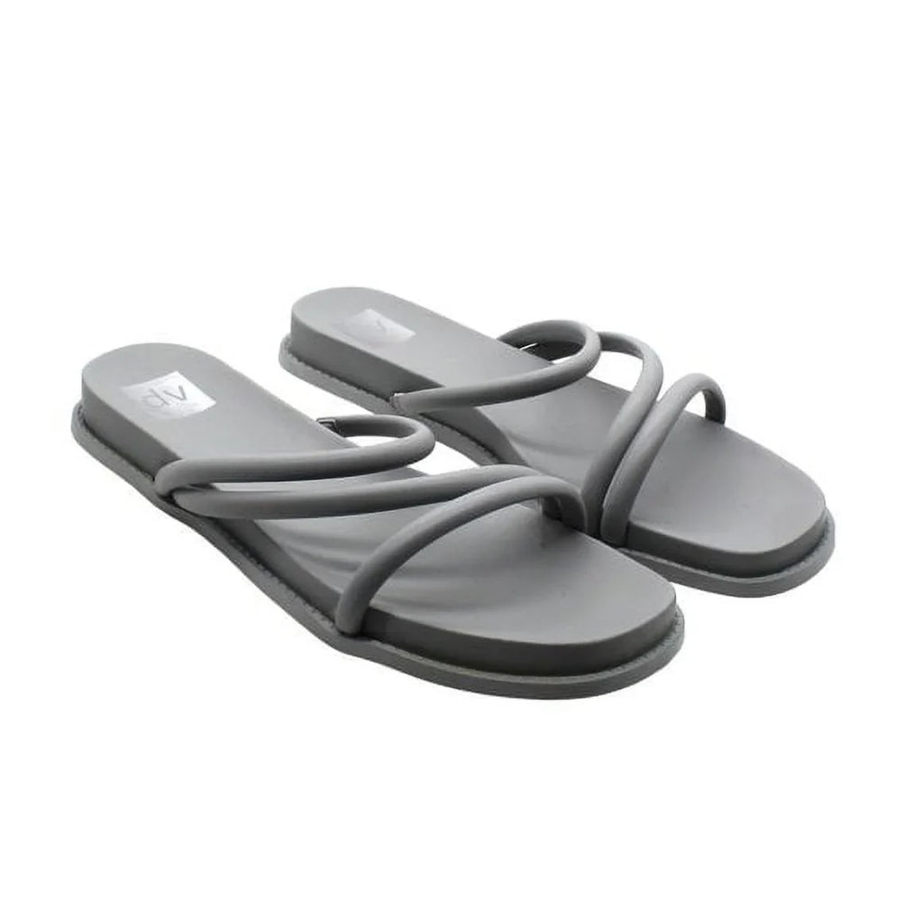 By Dolce Vita Womens Faux Leather Slides Strappy Sandals