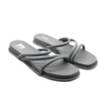 By Dolce Vita Womens Faux Leather Slides Strappy Sandals