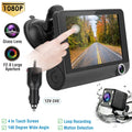 iMouTEK 1080P Touch Screen Car Dash 4in Cam Dash Camera Front and Rear Camera with -Sensor Loop Recording Motion Detection