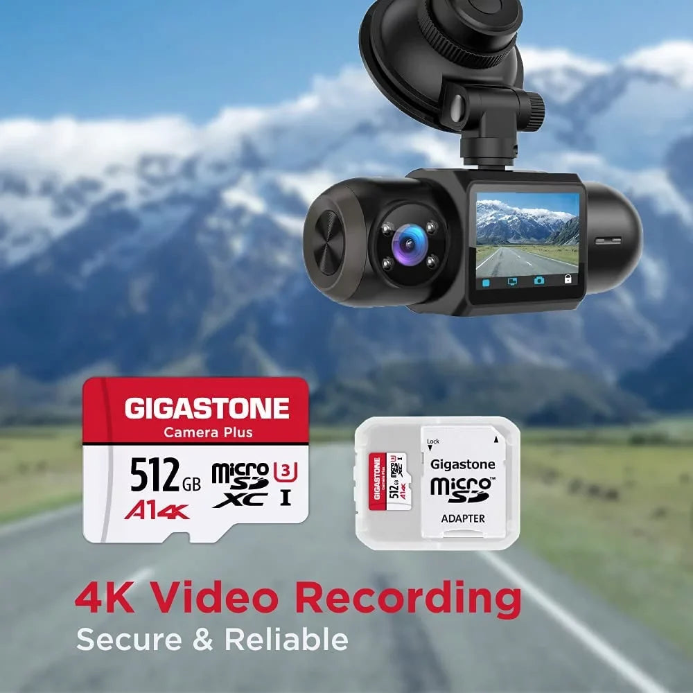 Gigastone 512GB Camera Plus Micro  memory Card 100MB/s, Full  Video,  Class 10 designed for with Nintendo Switch Dash Cams GoPro Camera Samsung Canon Nikon Drone