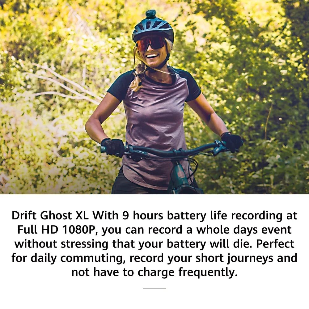 Drift Ghost  Sports Camera, 9 Hour Battery Life Waterproof Camera Support External Mic