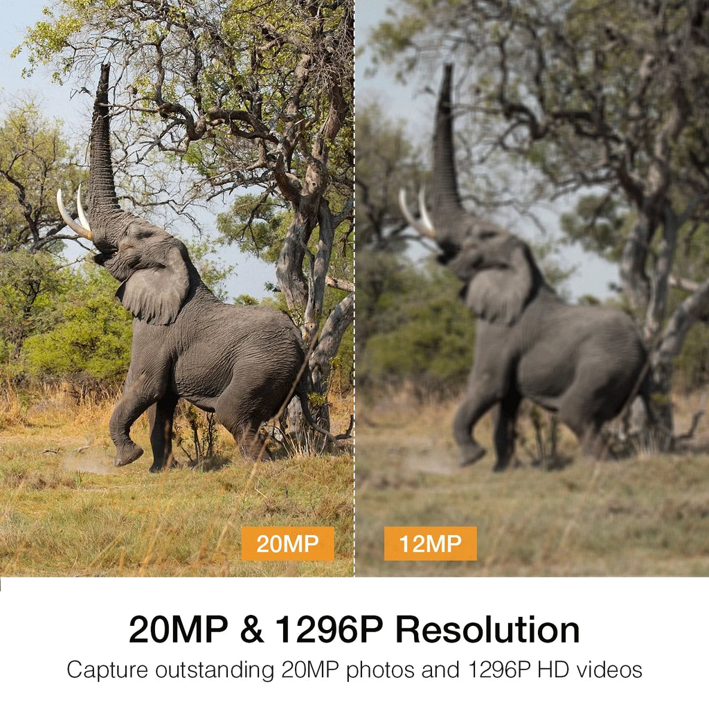 WiFi Bluetooth Trail Camera 20MP 1296P Game Hunting Camera with Nigth Vision Waterproof