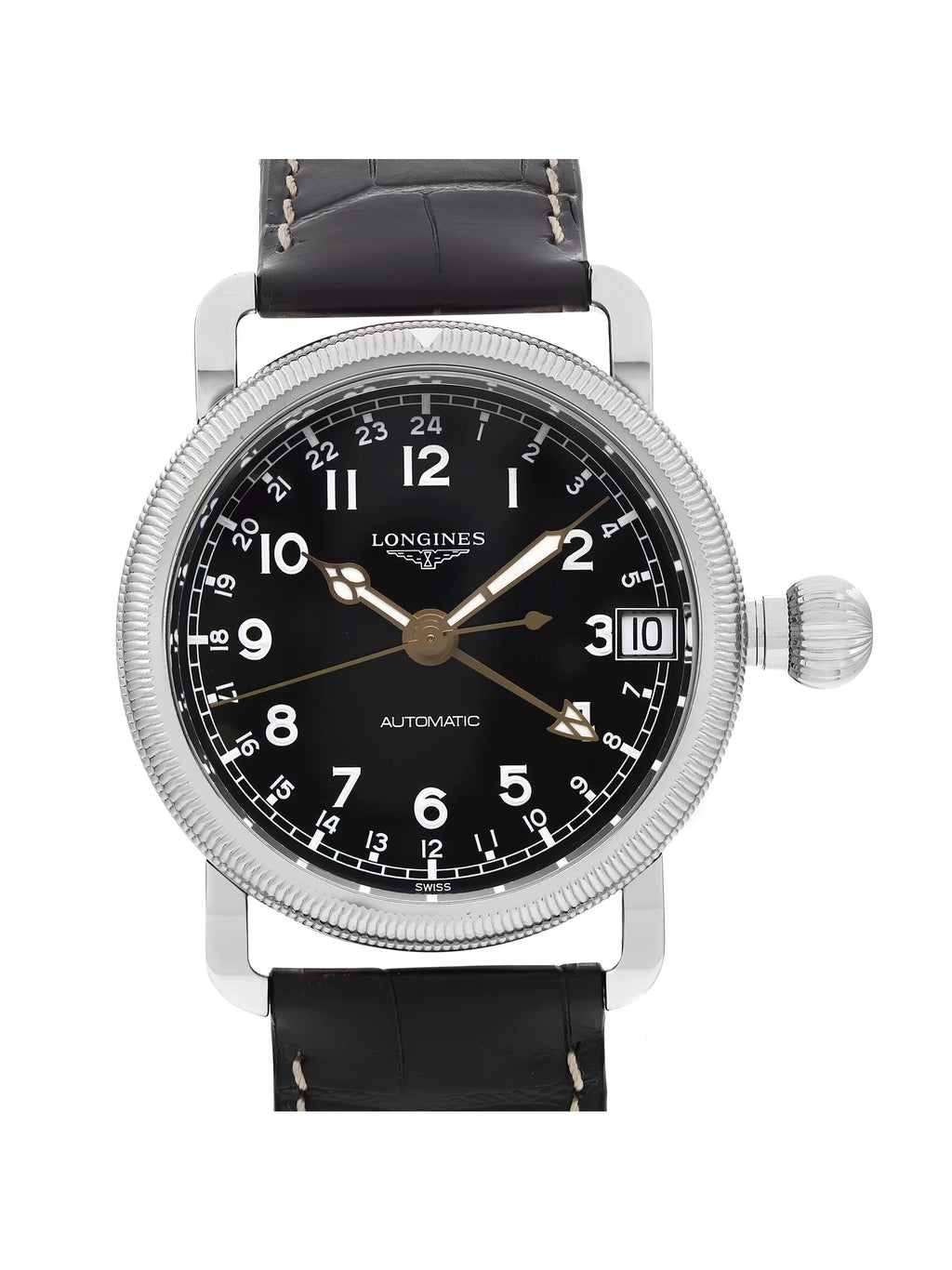 New Longines Heritage Avigation  Steel Black Automatic Watch .778.4.53.2