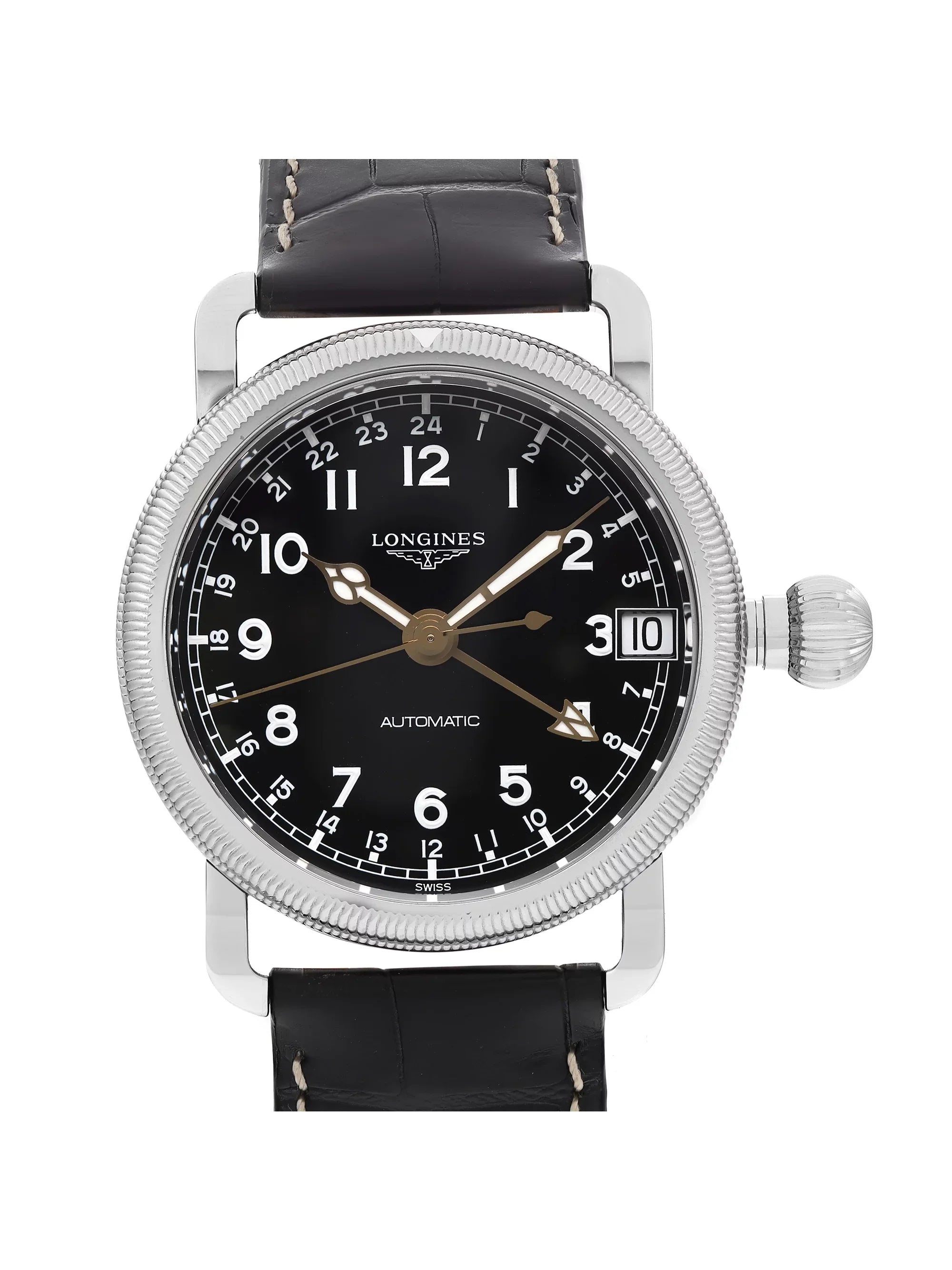 New Longines Heritage Avigation  Steel Black Automatic Watch .778.4.53.2