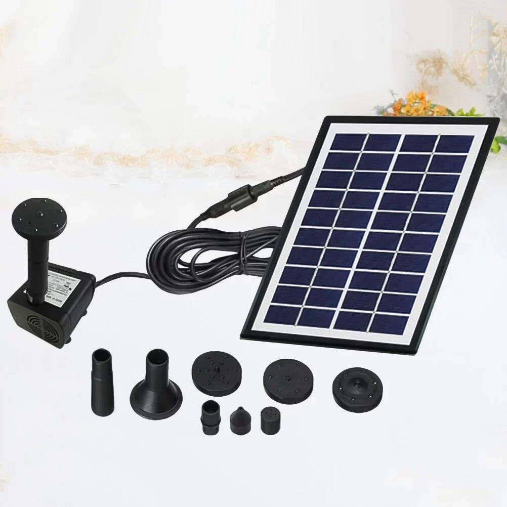 Gongxipen 1 Set 2W Solar Floating Fountain Miniature Garden Pond Fountain Outdoor Landscape Fish Pond Fountain Water Pool Aerobic Fountain for Pool Pond Garden (Black)