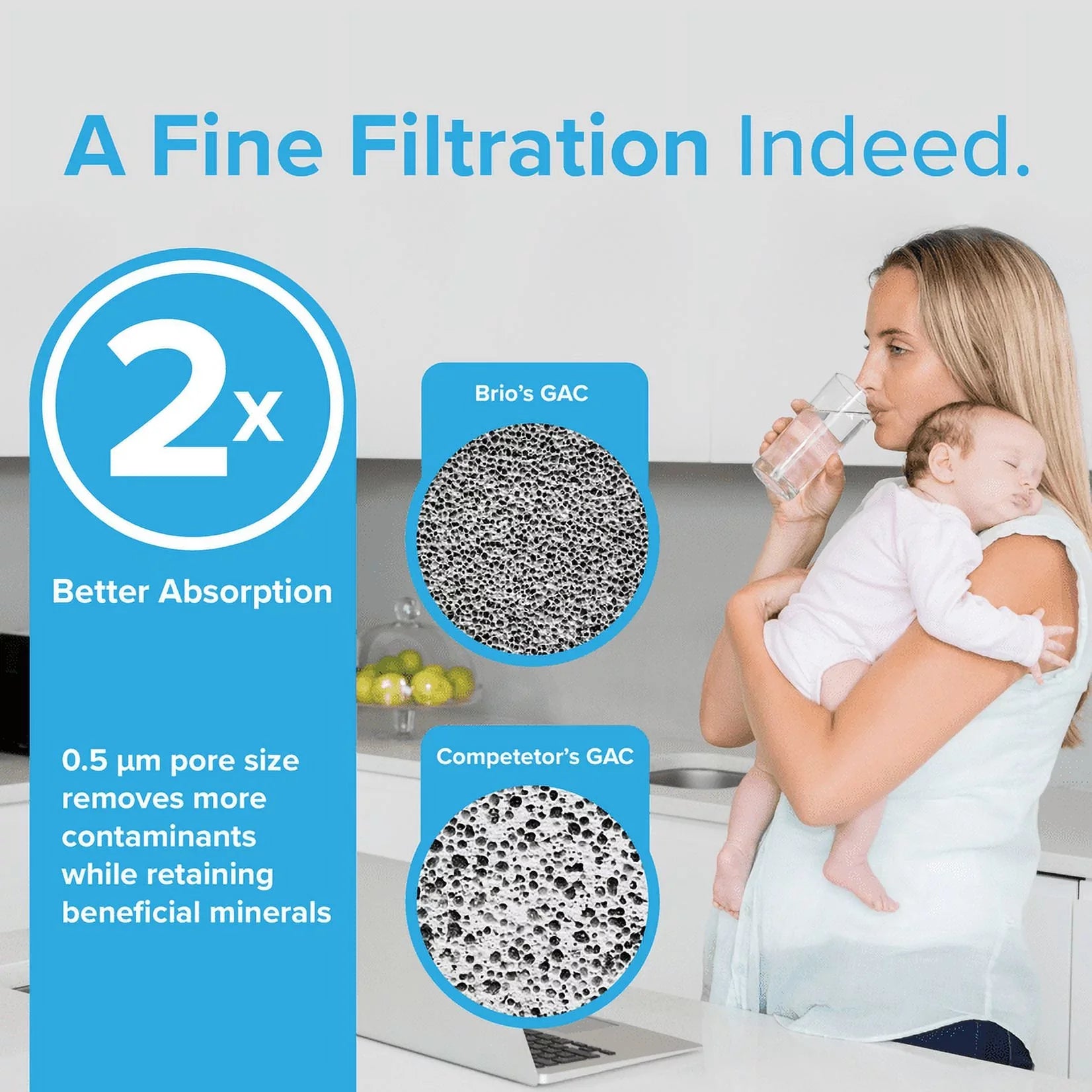 Brio 6046A Refrigerator Water Filter Replacement Compatible With , , , -1000PC,