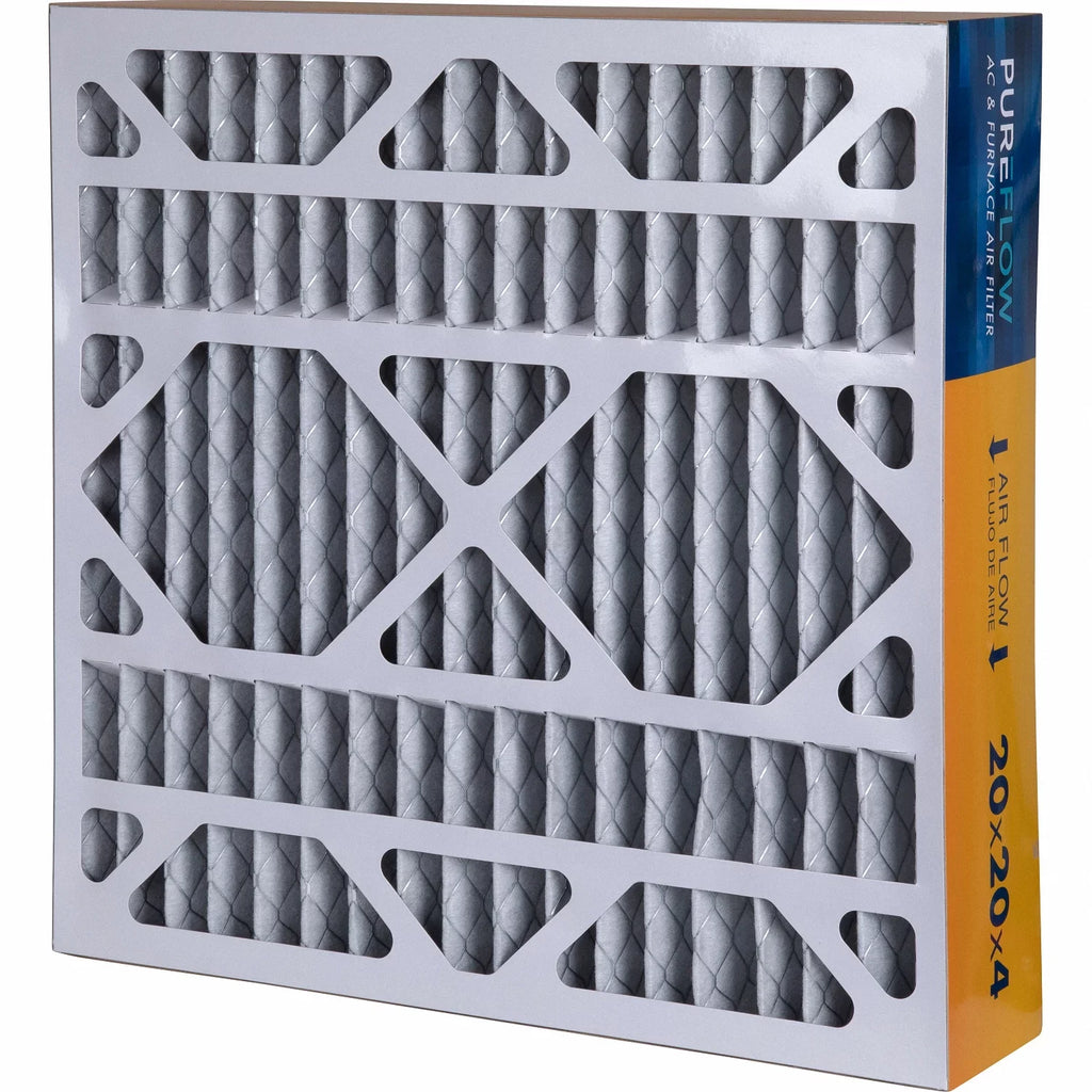 PureFlow , Home Furnace Air Filter 20x20x4, with 4 Layers of Advanced Filtration Technology, -13 Pack-of-2