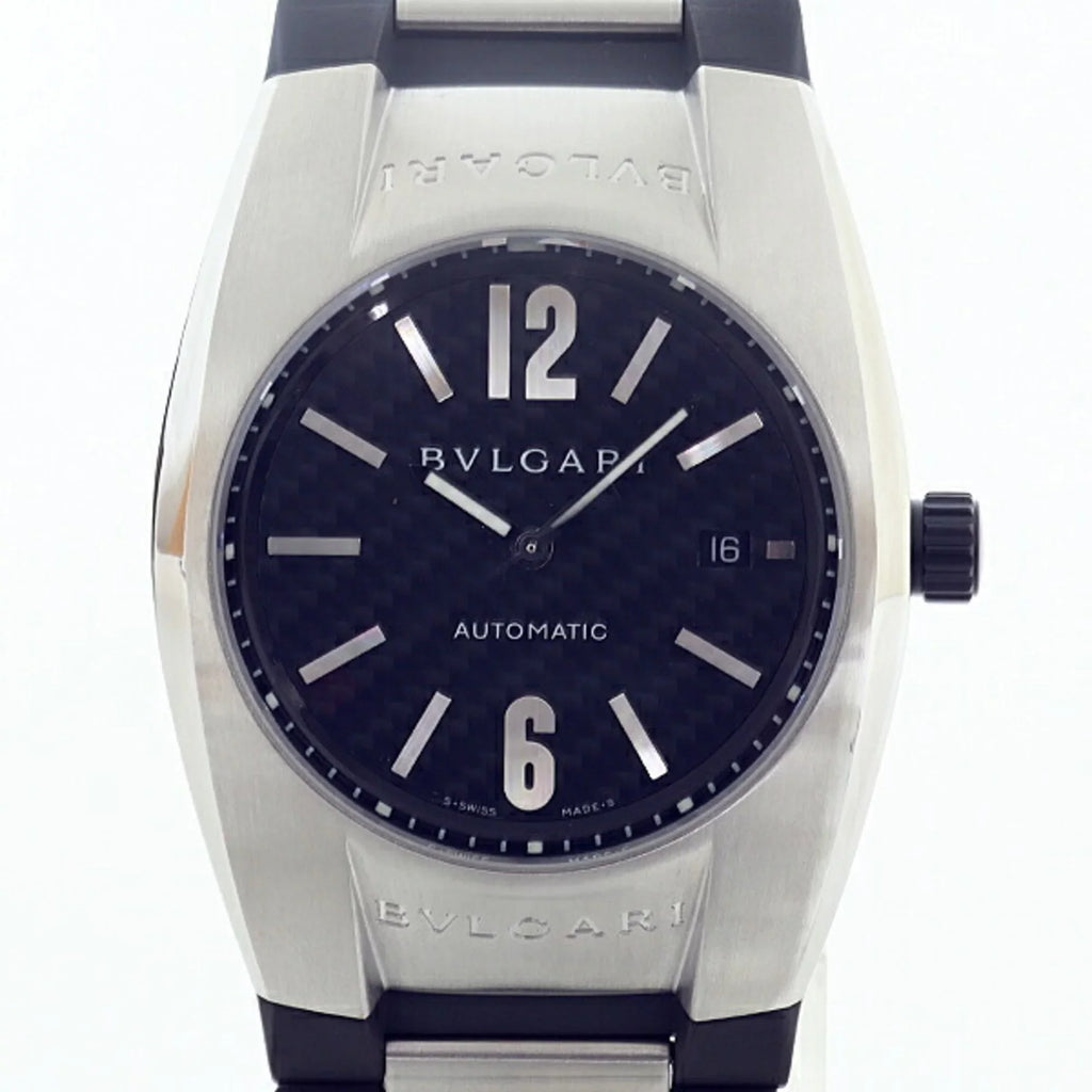 Pre-Owned  Bulgari men's watch Ergon  black (black) dial rubber belt self-winding (Good)