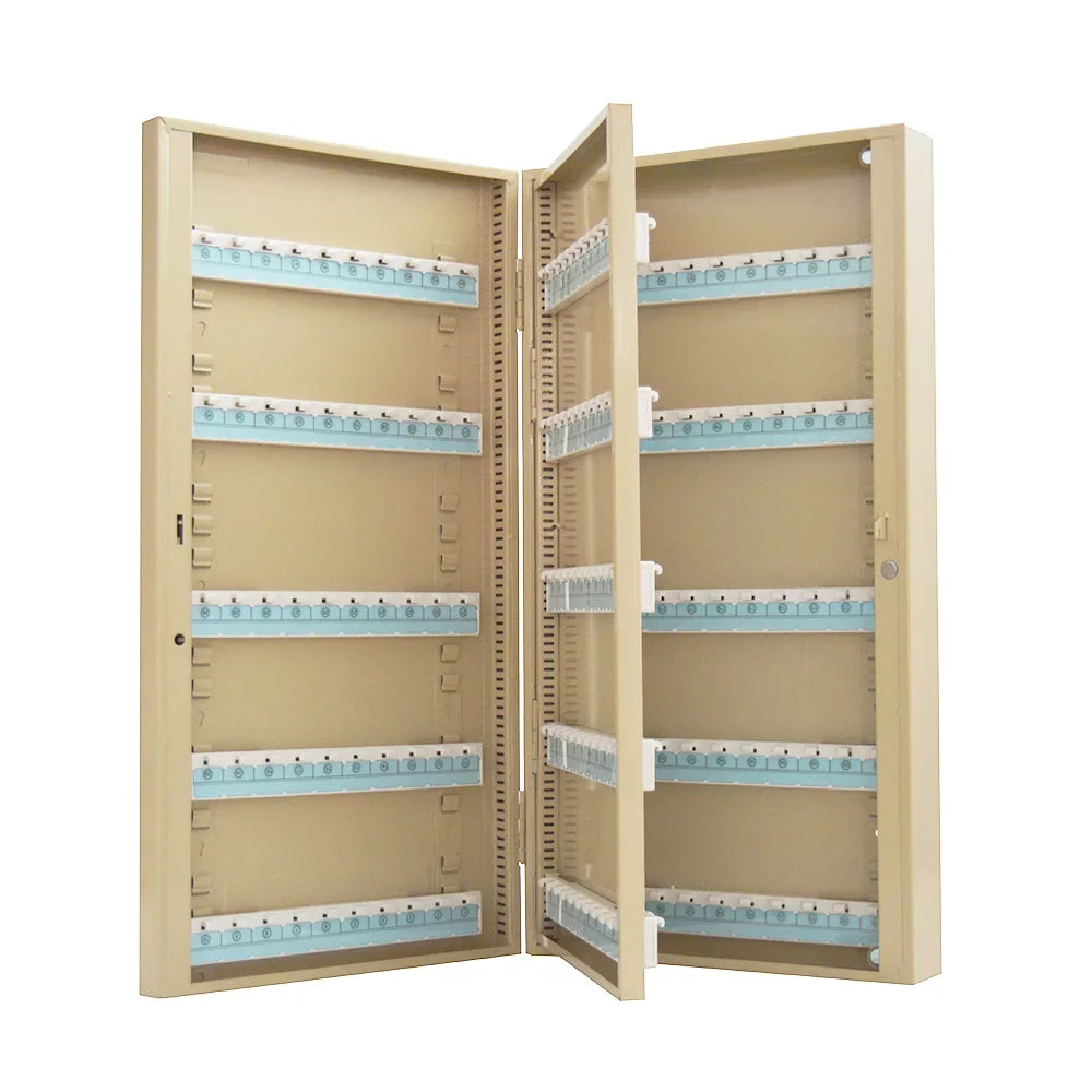 200 Hooks Wall Mount Lock Box Cabinet Storage Key Cabinet Key Organizer with Key Cards