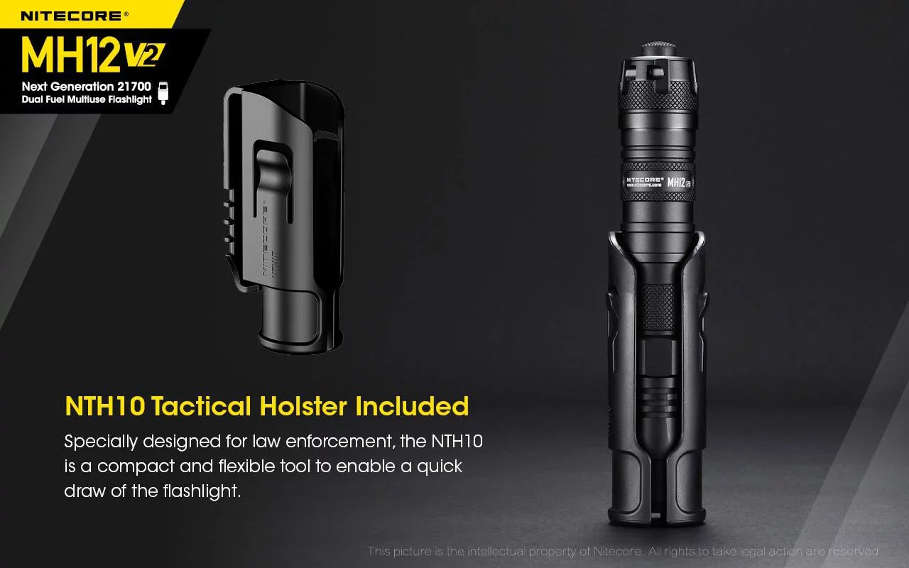 Combo: Nitecore    -   Flashlight -1200 Lumens -21700 Battery (Included) + NL2150HPi 21700 5000mAh Battery