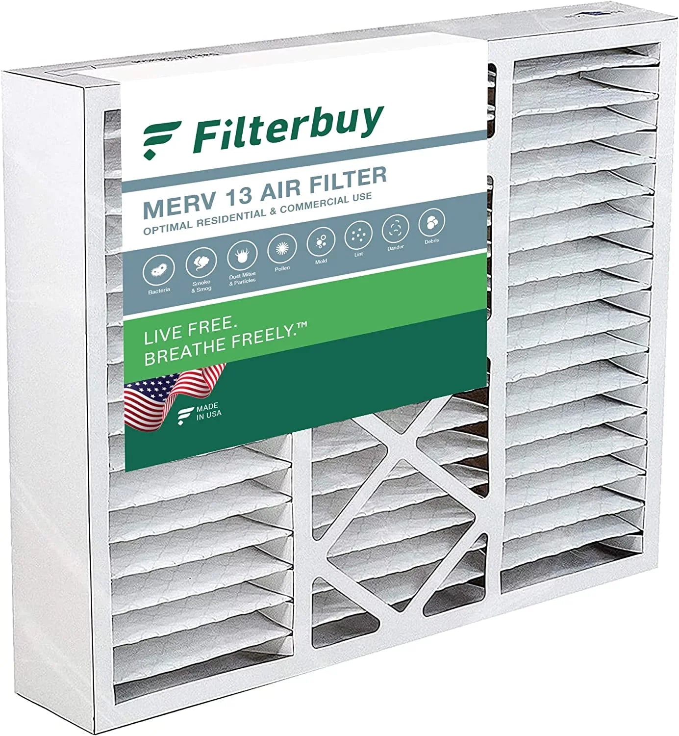 Filterbuy 20x22x5  13 Pleated   Furnace Air Filters for Amana, Goodman, and Nordyne (1-Pack)
