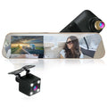 Pyle  -  1080p Touchscreen Vehicle Dual  Dash Cam - Camera & Monitor System with Waterproof Backup Cam, Night Vision, 4.3’’ Display