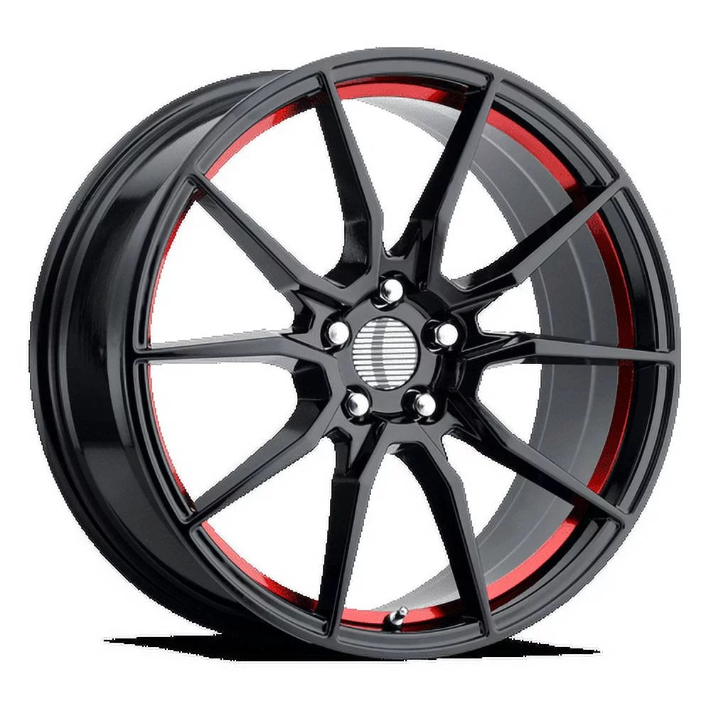 Creations Aluminum Rim  20X9in Gloss Black Red Machined Finish, 193RS-296530