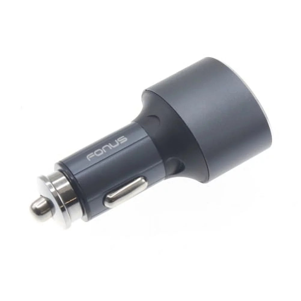 Type- Coiled  Cable w 3-Port  42W Quick Car Charger  for Samsung Galaxy Note 10 Plus Fold    A10e - Sonim   - Sony Xperia 5 10 Plus 1 - Xiaomi Redmi Note 7, Mi Mix 2 9T