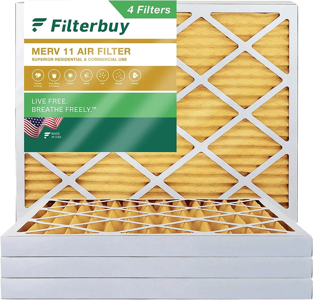 Filterbuy 18x24x2  11 Pleated   Furnace Air Filters (4-Pack)
