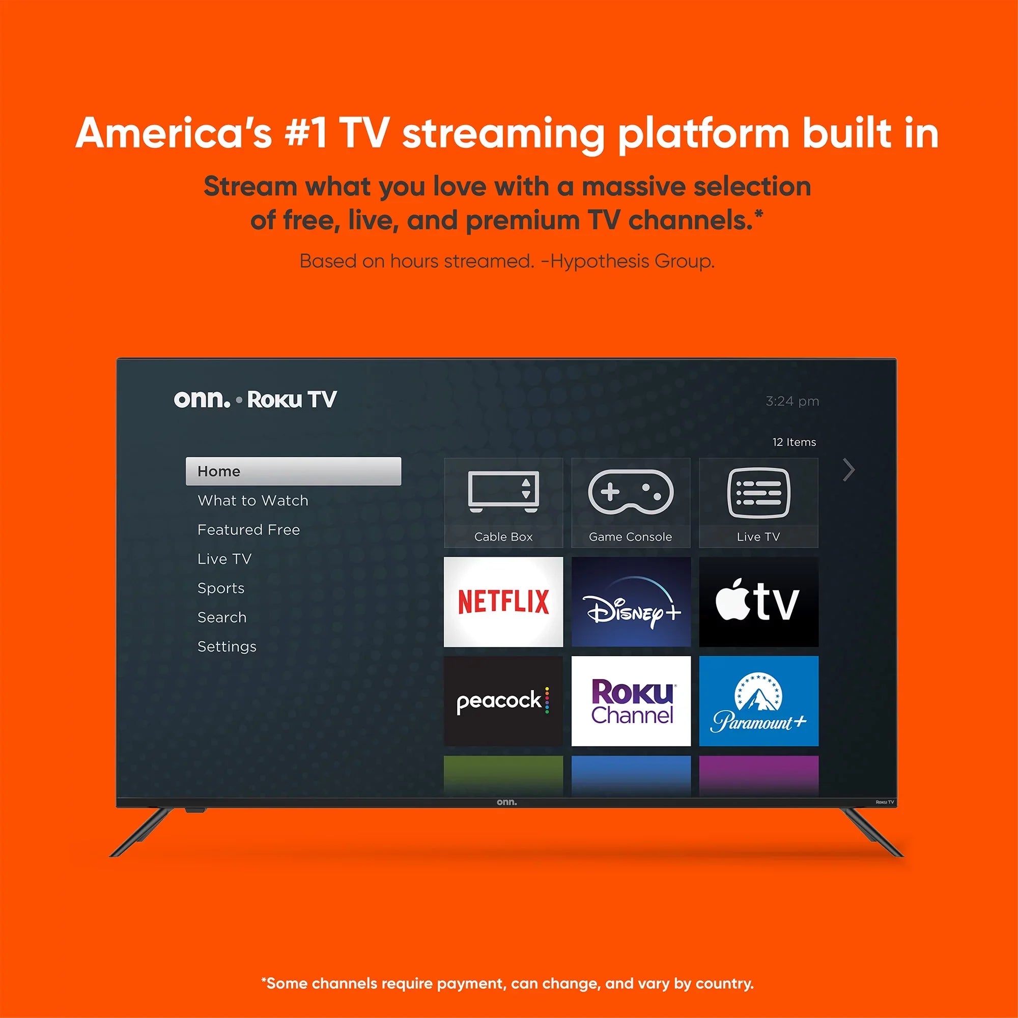 onn. 65”  4K  (2160p) Roku Smart  with Dolby Atmos, Dolby Vision, Local Dimming, 120hz Effective Refresh Rate, and  (100071705)