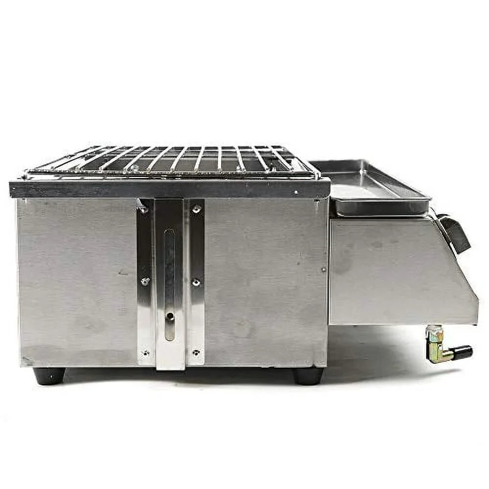 Propane Infrared Steak Grill - Efficient Heating Outdoor Portable Gas Grill with Vertical Cooking,Stainless Steel Single Burner Propane Gas Grill,Perfect for Steak,Ribeyes,Picnic,