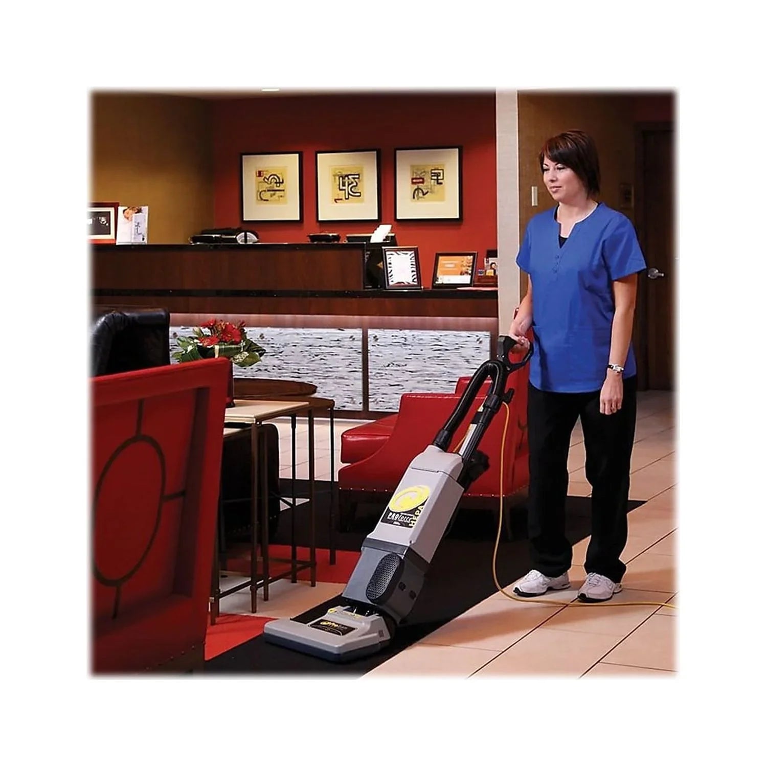 ProTeam ProForce 1500XP Bagged Upright Vacuum Cleaner with  Media Filtration, Commercial Upright Vacuum with On-Board Tools, Corded, 107252