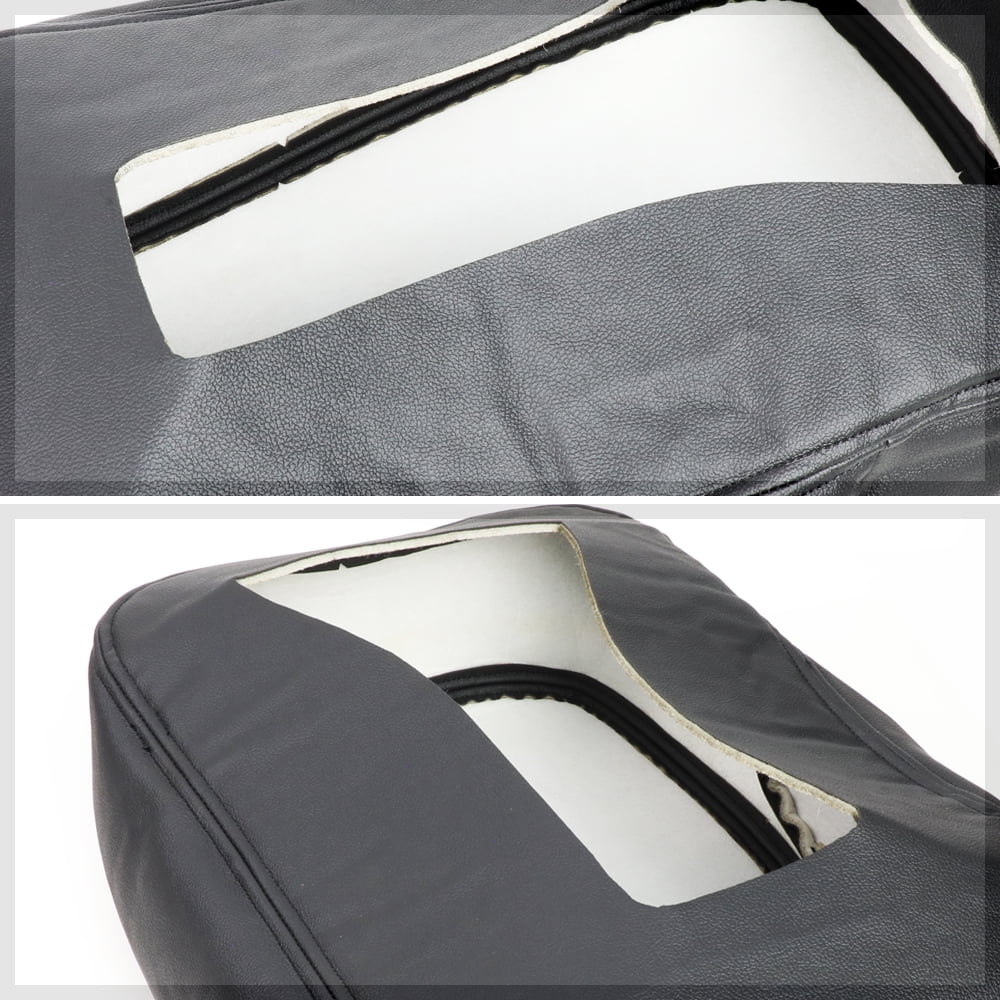 Black Center Console Arm Rest Lid Leather Cover Kit for 07-14 Silverado/Sierra Fits select: 2007-2014  , 2007-2014