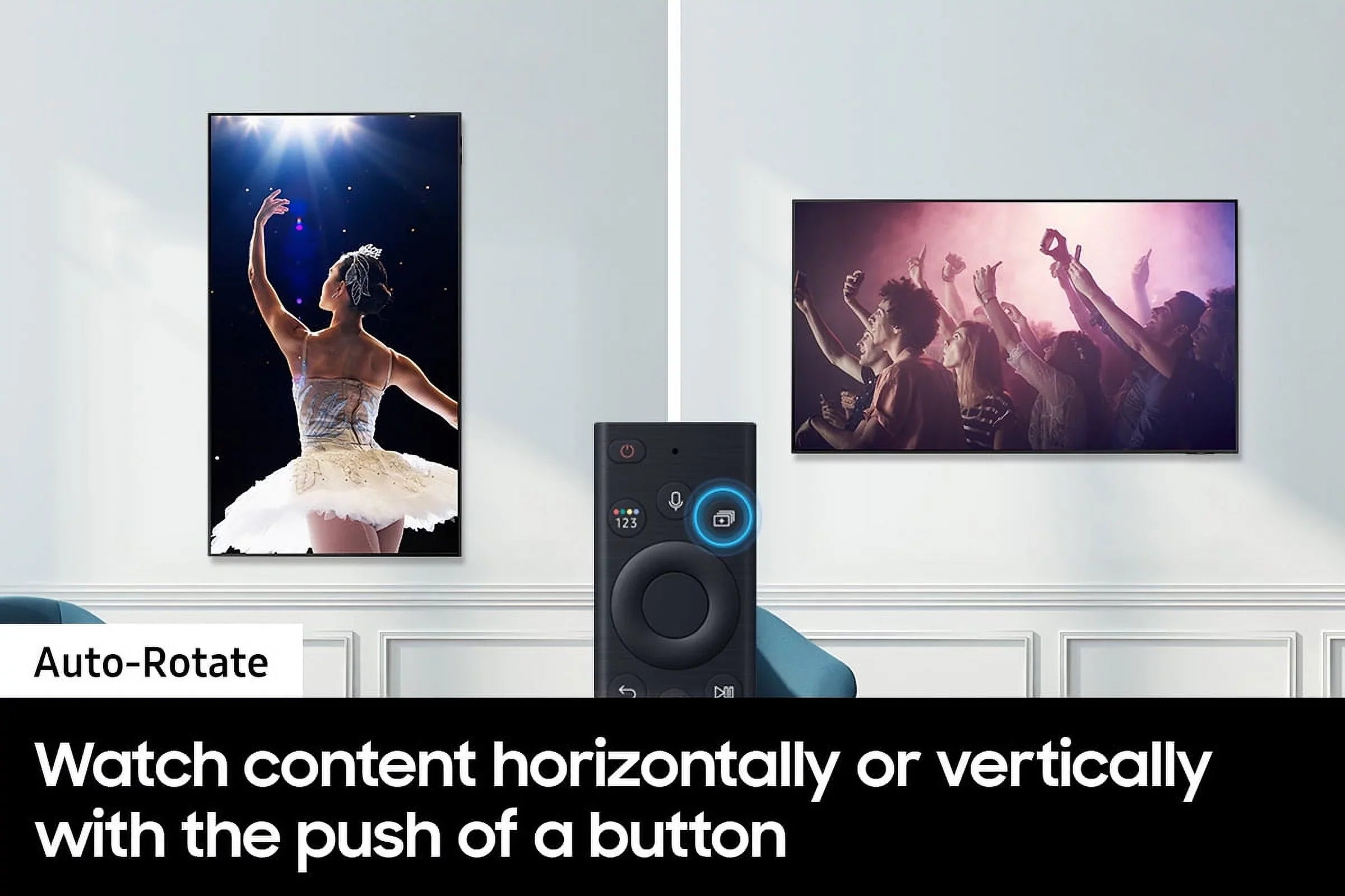 Samsung  55-inch The Frame 4K  Smart   with Samsung - Auto-Rotating Wall Mount (2022)