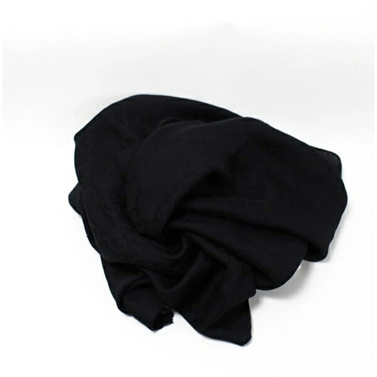 Pre-Owned Gucci Wool x Silk Stole Shawl Rectangular Black  Pattern 165904  Women's (Good)