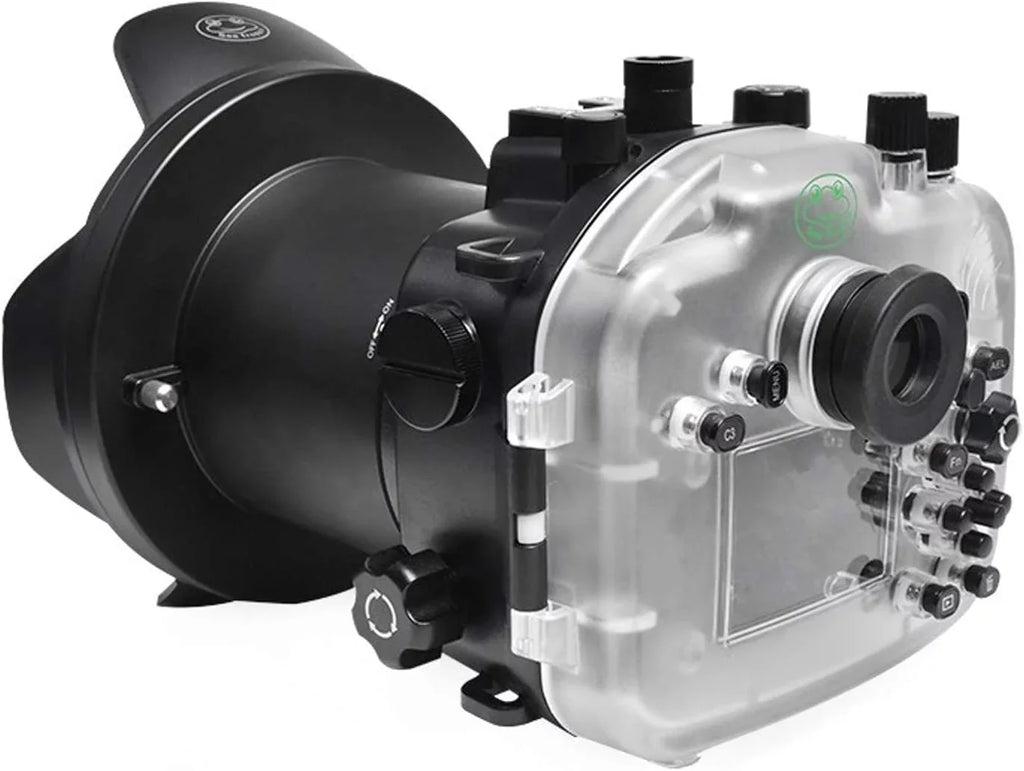 Seafrogs [40M/130FT] Underwater Housing Waterproof Case w/ 6 Inch Dome Port Kit for Sony    -7R  Compatible with Sony  16-35mm /4 28-70mm .5-5.6, 12-24mm   Lens-Black