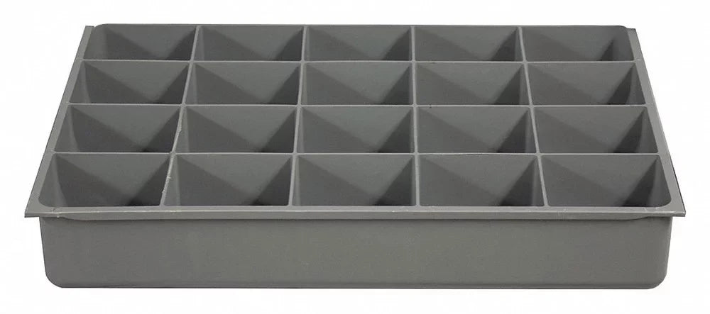 1PACK Durham Mfg DrwInsrt,Gry,20Cmptmnt,PlyPrp,Fit12"Box 124-95-20- 124-95-20- -
