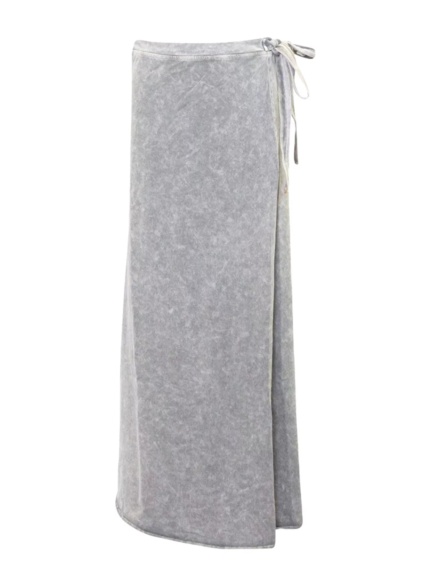 Hard Tail Long Wrap Skirt (-964)