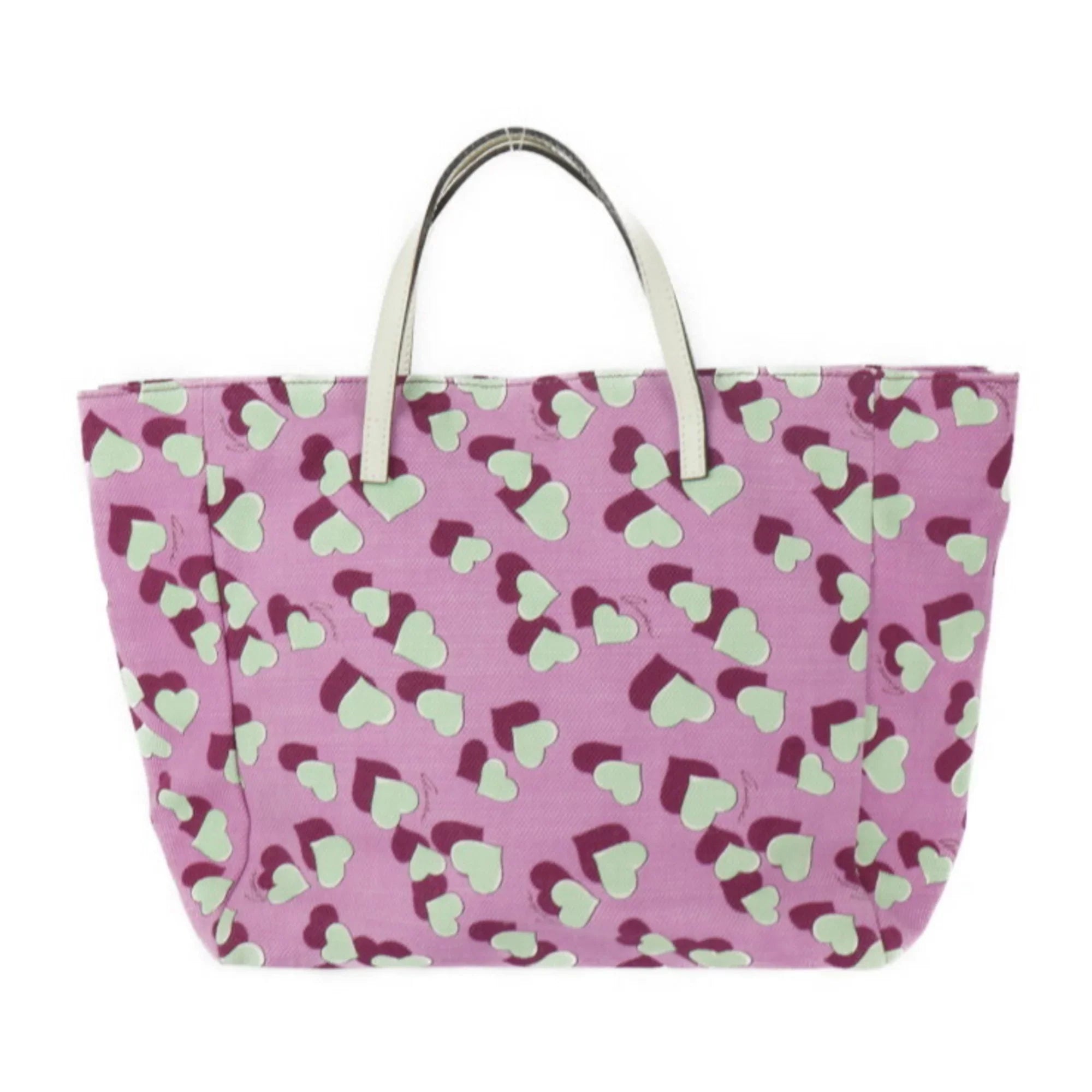 Pre-Owned  Gucci Baby Heart Tote Bag Children's Handbag 284721 Canvas Leather Pink Series Multicolor (Good)