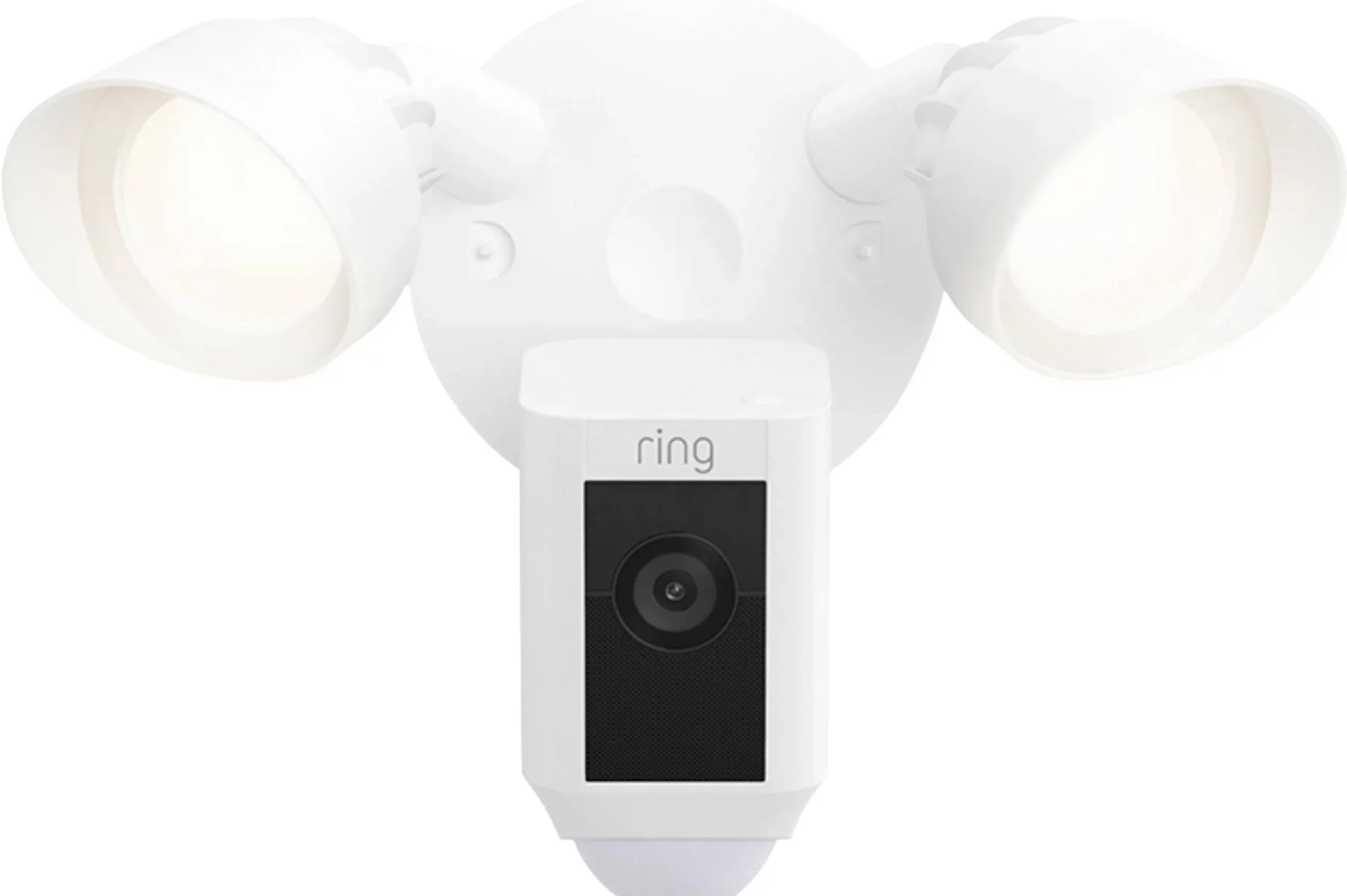 Restored Ring_Floodlight Cam Wired Plus with Motion Activated , White, 2021 Release, Outdoor, WiFi, /Network (Refurbished)