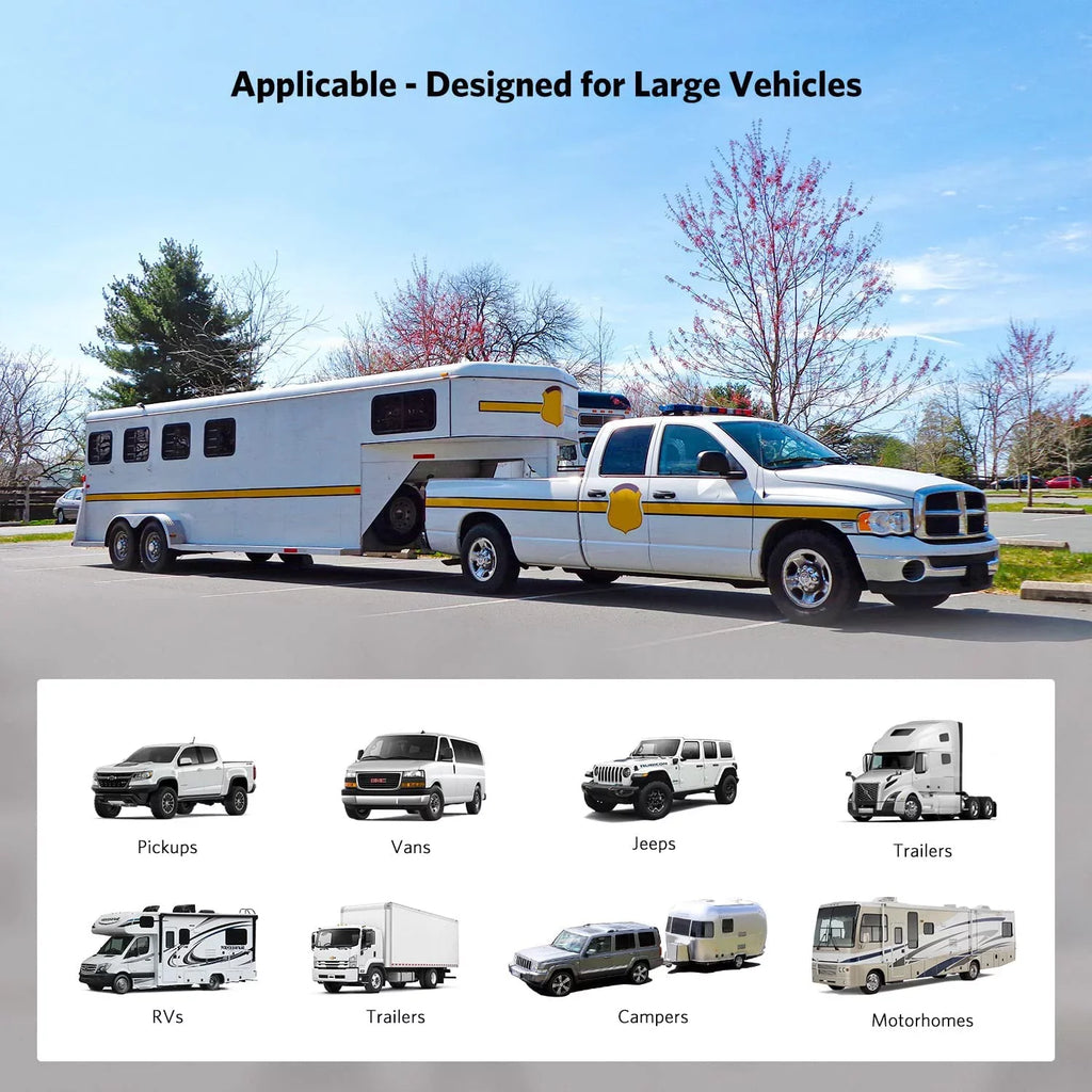 Boscam Wireless  Backup Camera Support 2 Cameras, Reverse Camera with 7"  Monitor Split Screen,  Night Vision Waterproof Back up Camera Systems for Truck/Trailer Pickup/Van ()