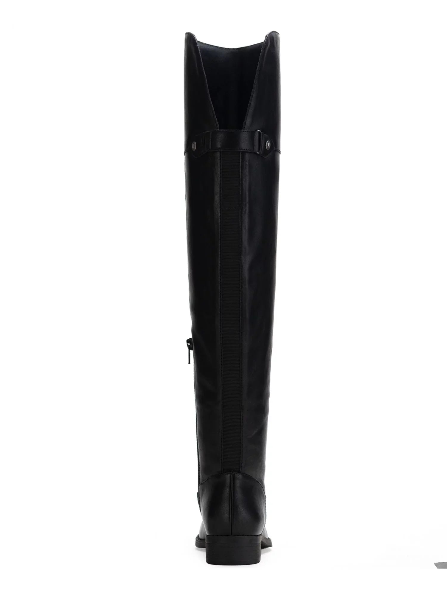 Womens Black Cushioned Gore Zipper Accent Slip Resistant Allicce Round Toe Dress Boots Shoes 8.5