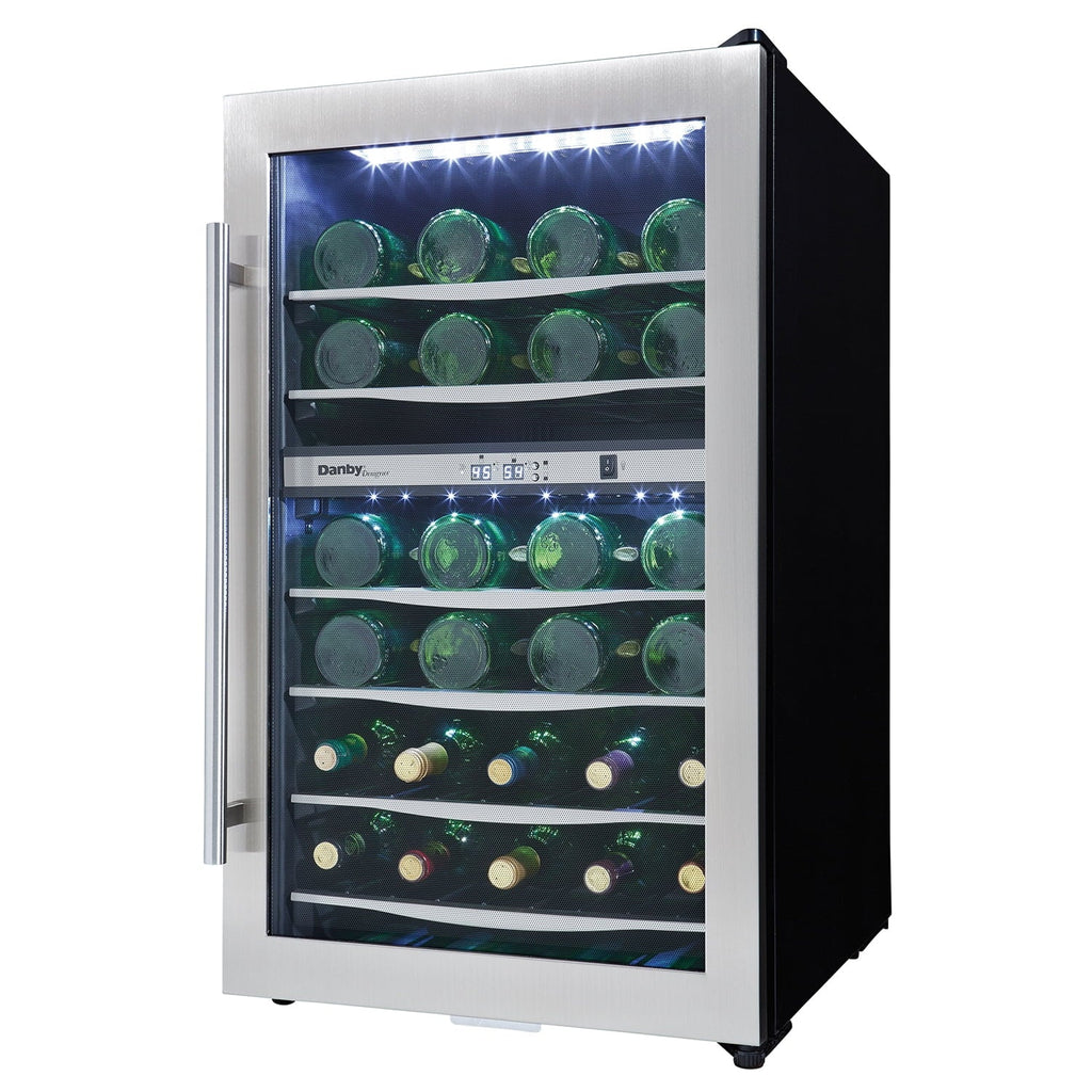 Danby Designer  38 Bottle Compact  Light Refrigerator Wine Cooler