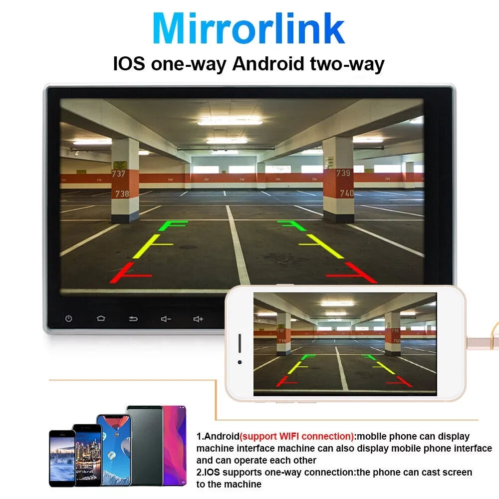 Jahy2Tech 10 Inch On-Board Android 9.1  Wifi Dual Din Touch Screen Player Navigation