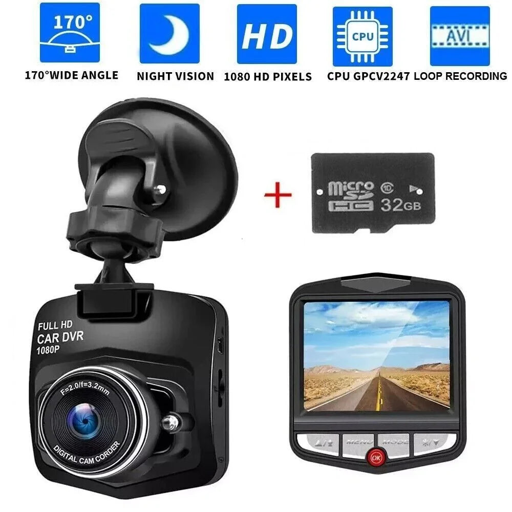 2.4'' Full  1080P Dash Cam Car  Front or Rear Camera Night Vision -sensor