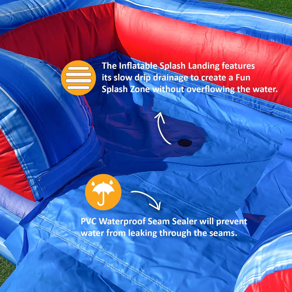 JumpOrange Pirate Ship Commercial Grade Bounce House Water Slide for Kids and Adults (with Blower)