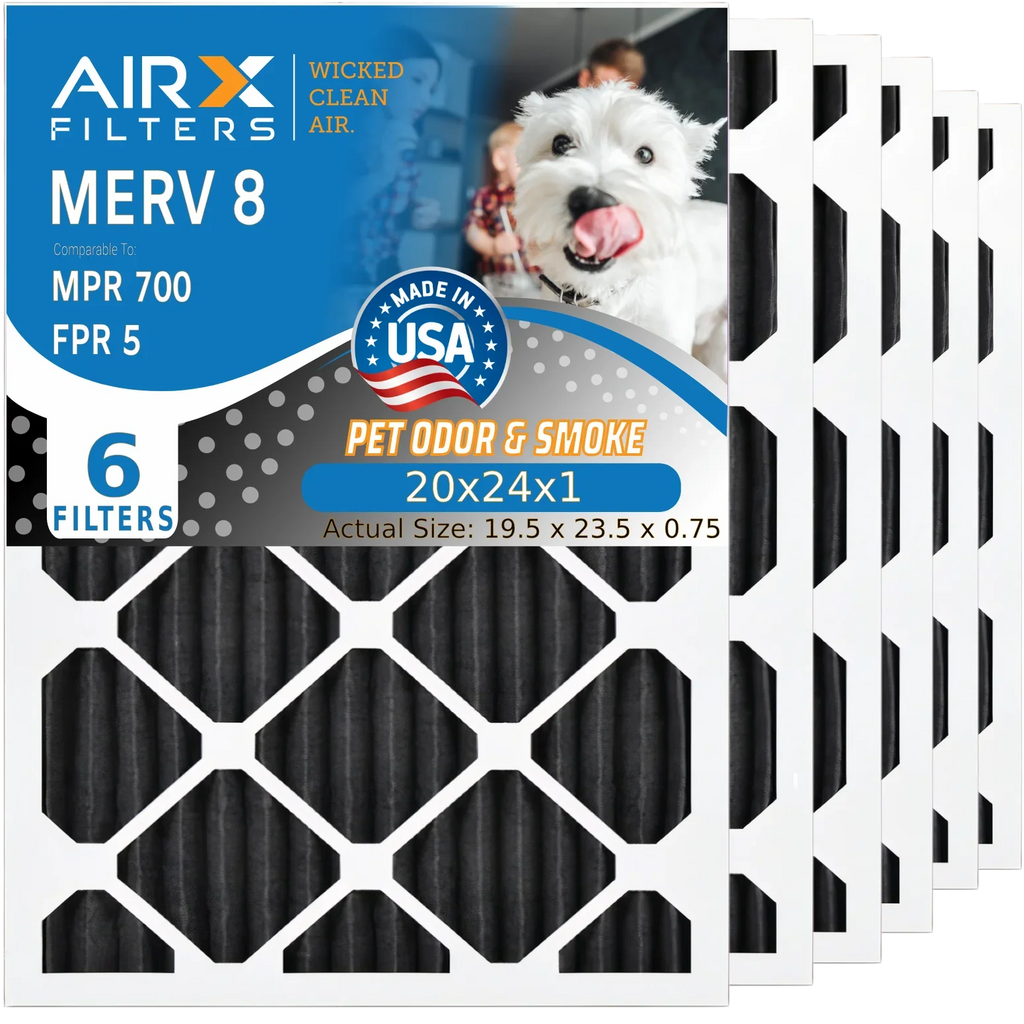 20x24x1 Air Filter Odor Eliminator Carbon Filter  8 Comparable to  700 &  5   Premium  Made 20x24x1 Furnace Filters by     . 6 Pack