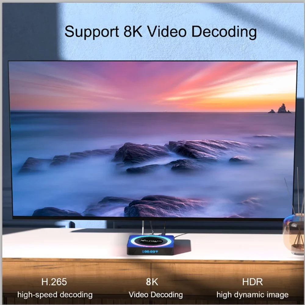 Android 13.0  Box 4GB  32GB  Quad-Core WiFi6 Dual Band 2.4G/5.8G Ethernet 1000M .0 8K + Ultra  .0