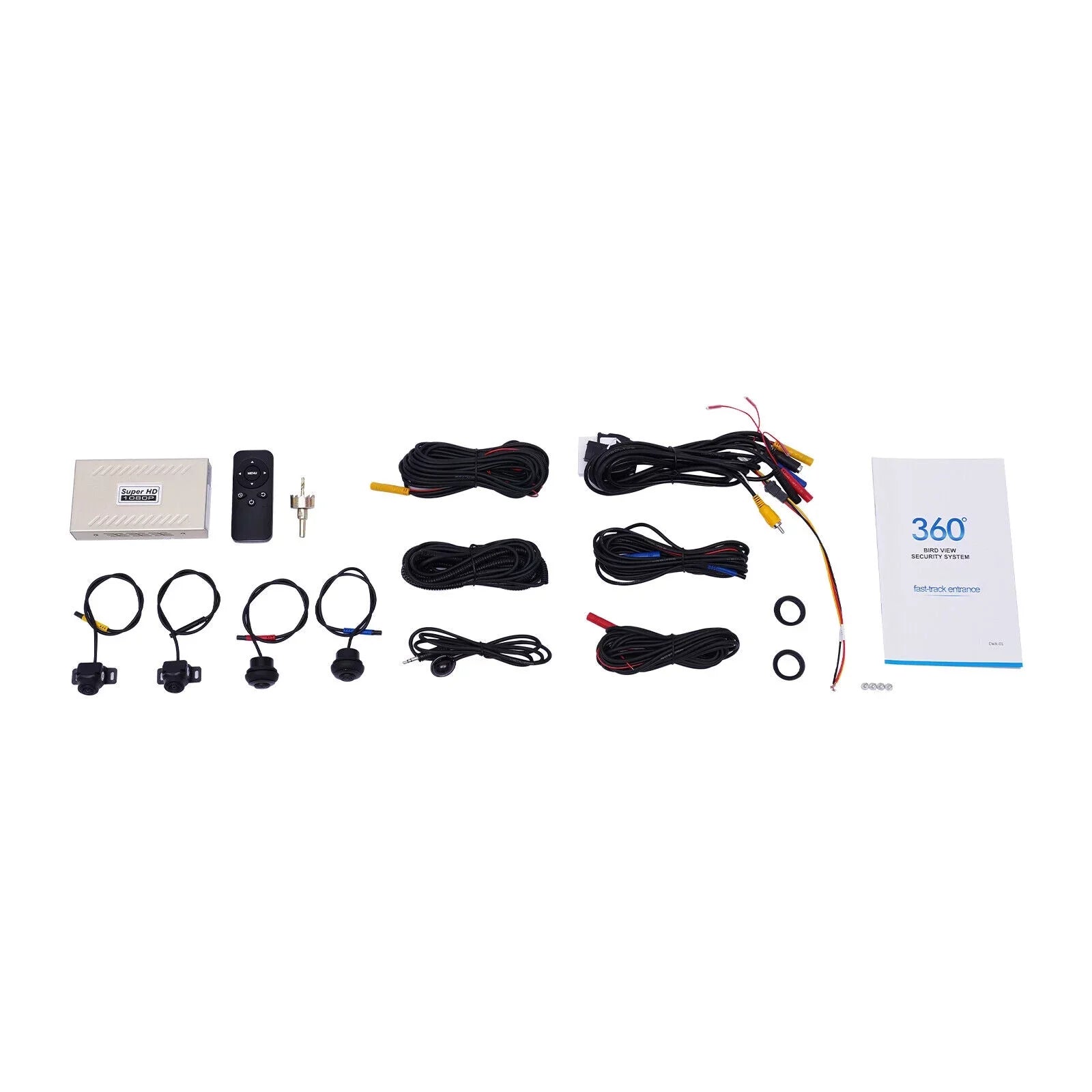 Miumaeov 1080P 4-camera Car  Recording 360° Seamless Bird View Panoramic System Kits