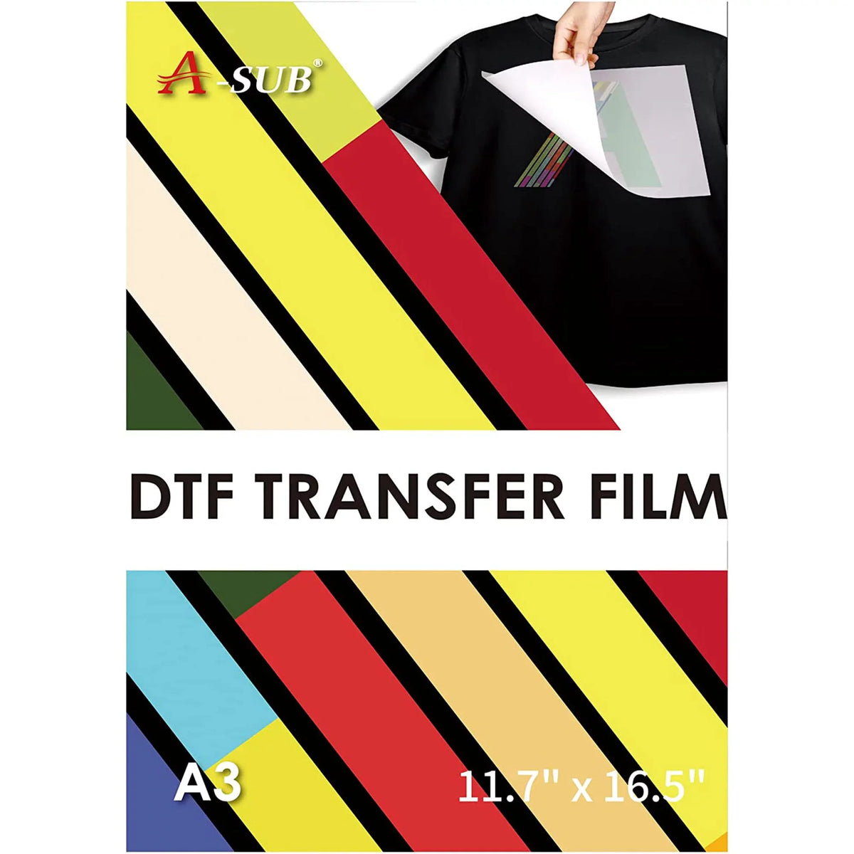 Powder and Film - -  Transfer Powder Adhesive for Sublimation Transfer and  Film Paper  11.7"x16.5" Clear Heat Transfer Film for Dark/Light Fabrics