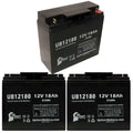 3x Pack - Compatible  14600003401 Battery - Replacement  Universal Sealed Lead Acid Battery (12V, 18Ah, 18000mAh,  Terminal, , )
