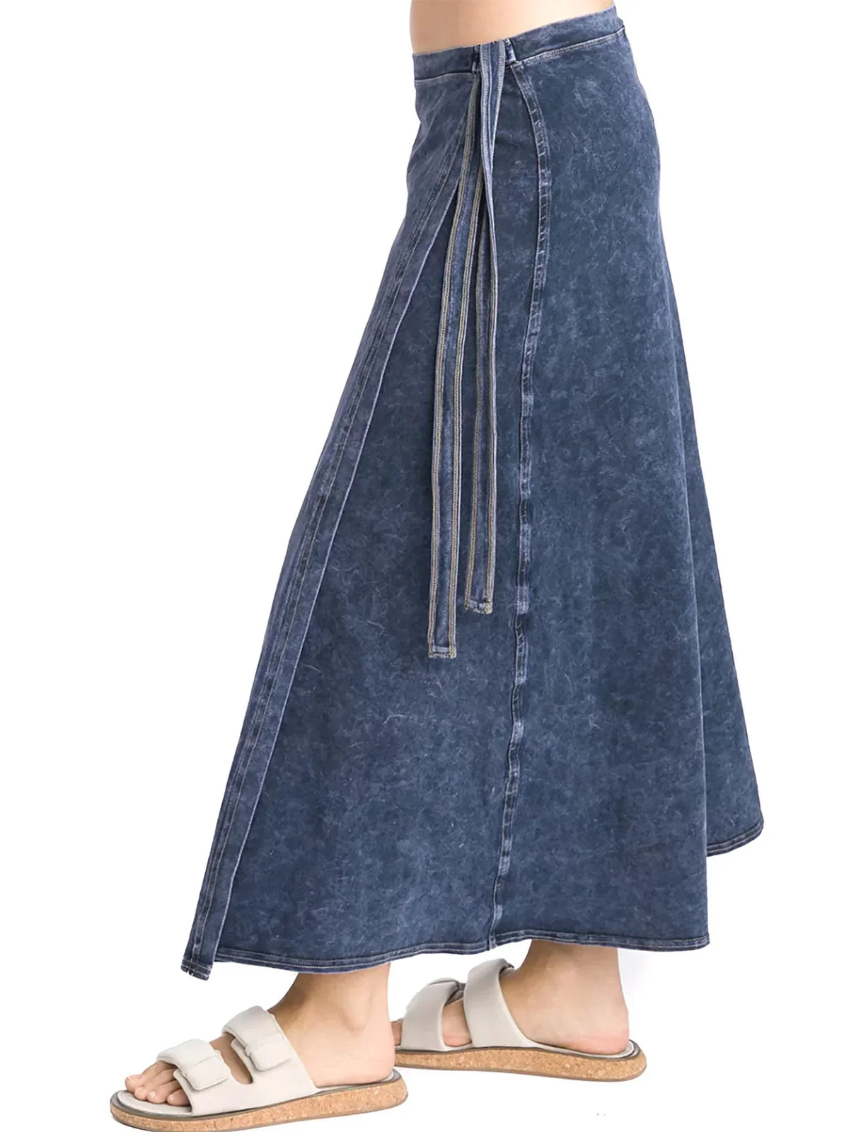 Hard Tail Long Wrap Skirt (-964)