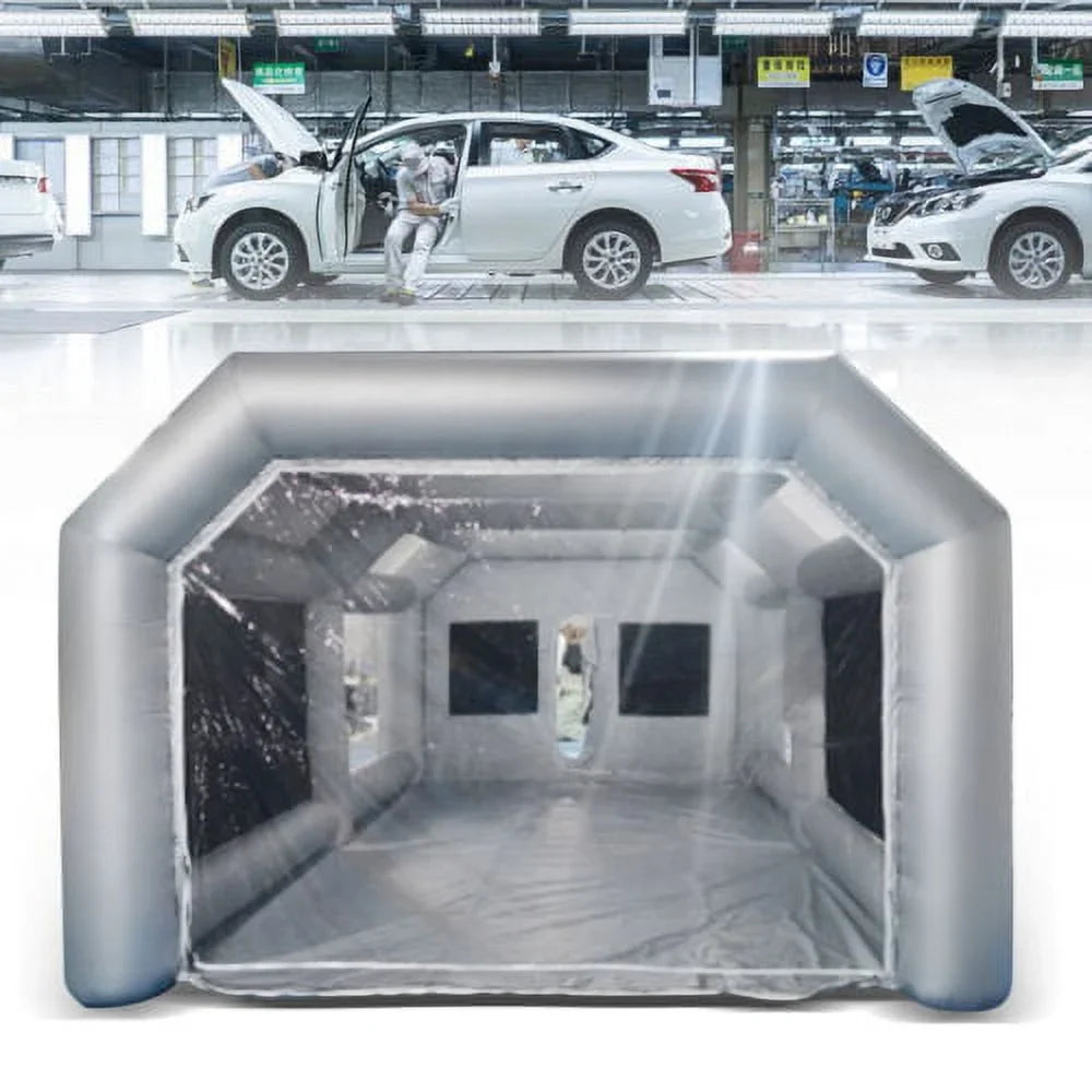 Portable Spray Booth Inflatable Tent Car Paint Cabin Air Filter 28x15x10FT