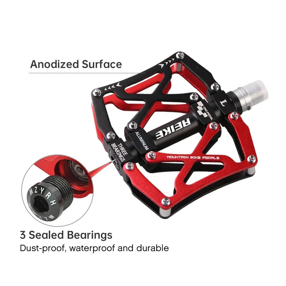 Aeike Mountain Bike Pedals Lightweight Aluminum Bicycle Pedals  Road Bike Cycling Pedals Platform