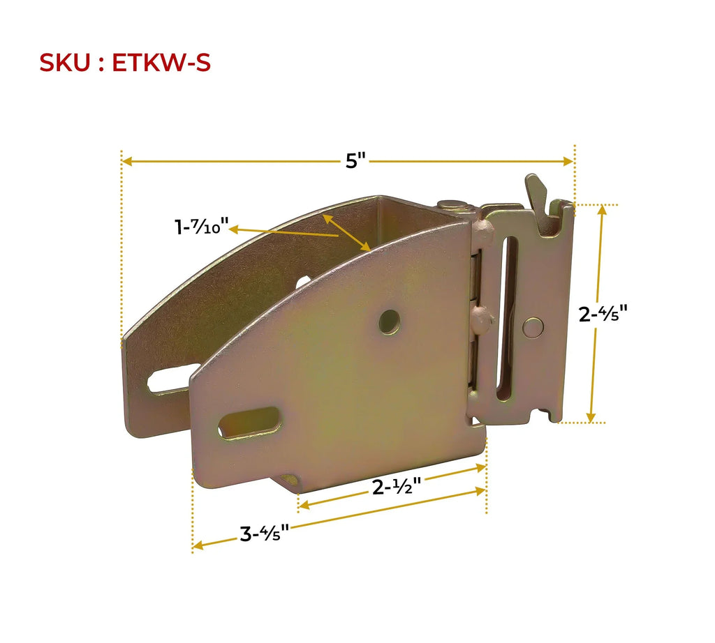 (20 Pack) -Track Wood Beam Socket Shelf Brackets w/ Rotating Hinge -  Track Bracket for 2x4 & 2x6 Wood Beams Fitting in Truck, Enclosed Trailer, Cargo, Van - -Track Accessories & Rail System