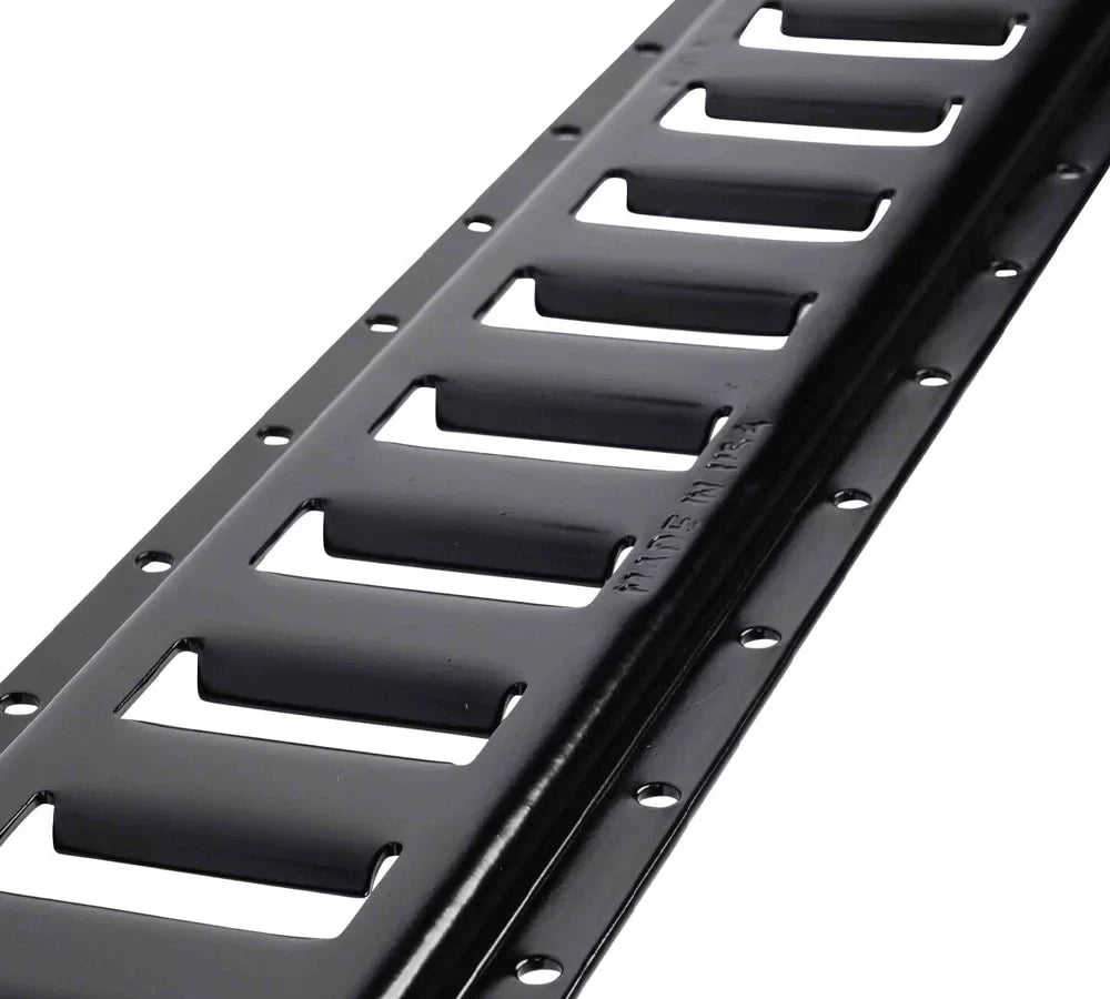 (4 Pack) 5 Ft Horizontal  Track Tie-Down Rail - Made in  | Black Powder Coated, Bolt-On Tie Down Rail for Cargo on Pickups, Trucks, Trailers, Vans