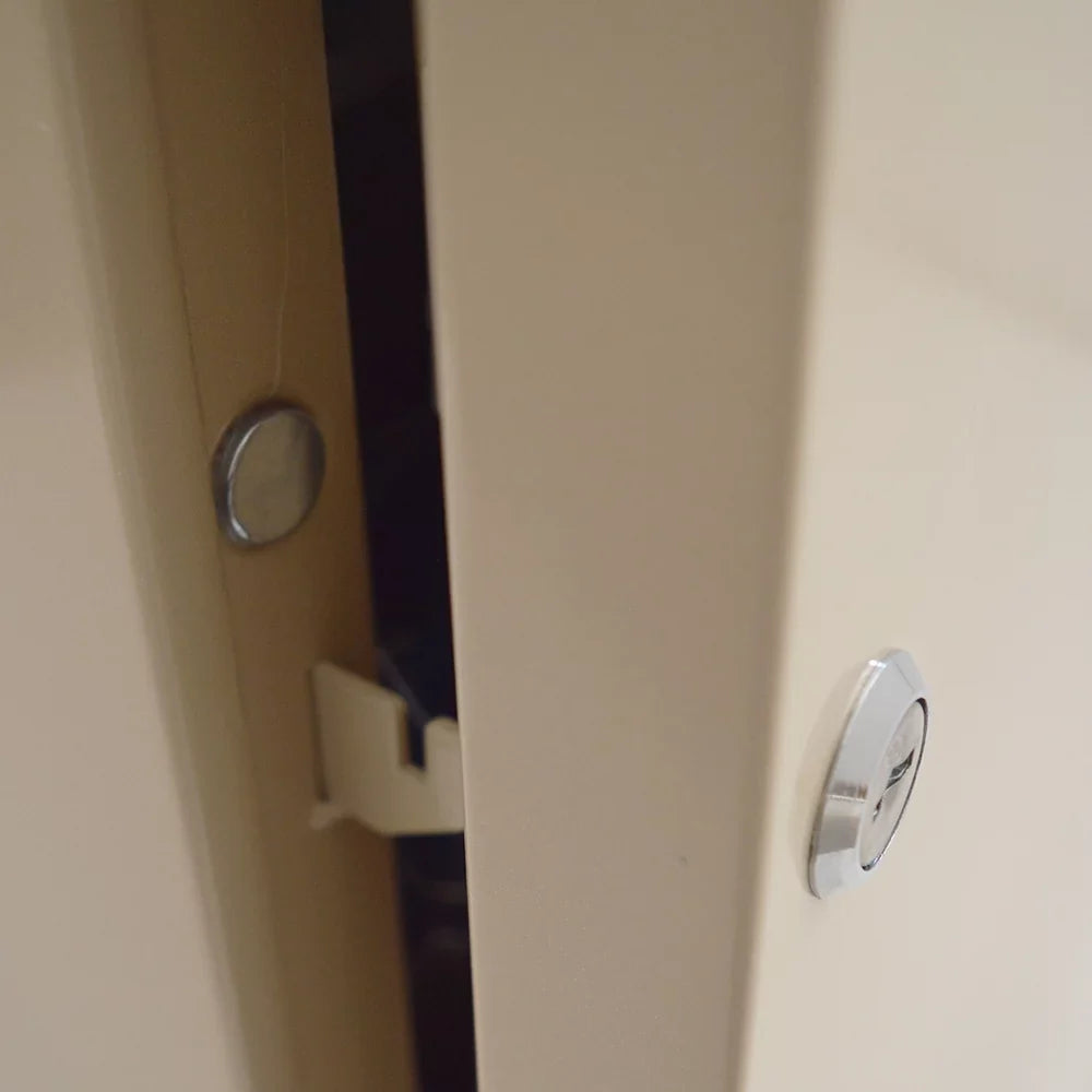 200 Hooks Wall Mount Lock Box Cabinet Storage Key Cabinet Key Organizer with Key Cards