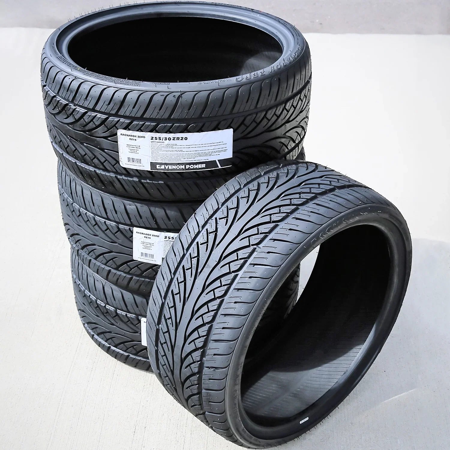 Pair of 2 () Venom Power Ragnarok Zero 255/30R20  92W  / Performance Tire Fits: 2016-23 Audi  Quattro Base