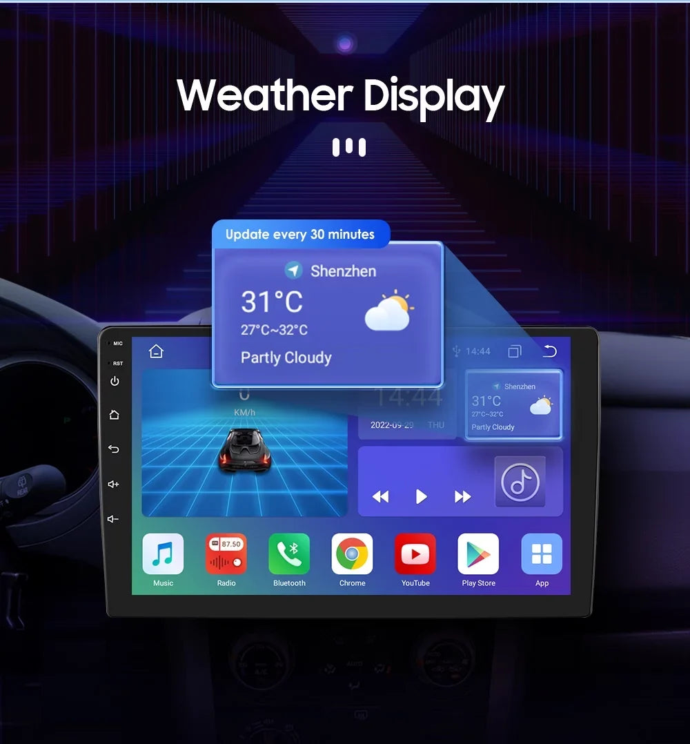 Hizpo 10.1 inch Car Radio Stereo For  Sierra Savana Chevrolet Silverado Buick Android 12  Navigation With Bluetooth 5.0   Radio  Carplay 4GB 32GB